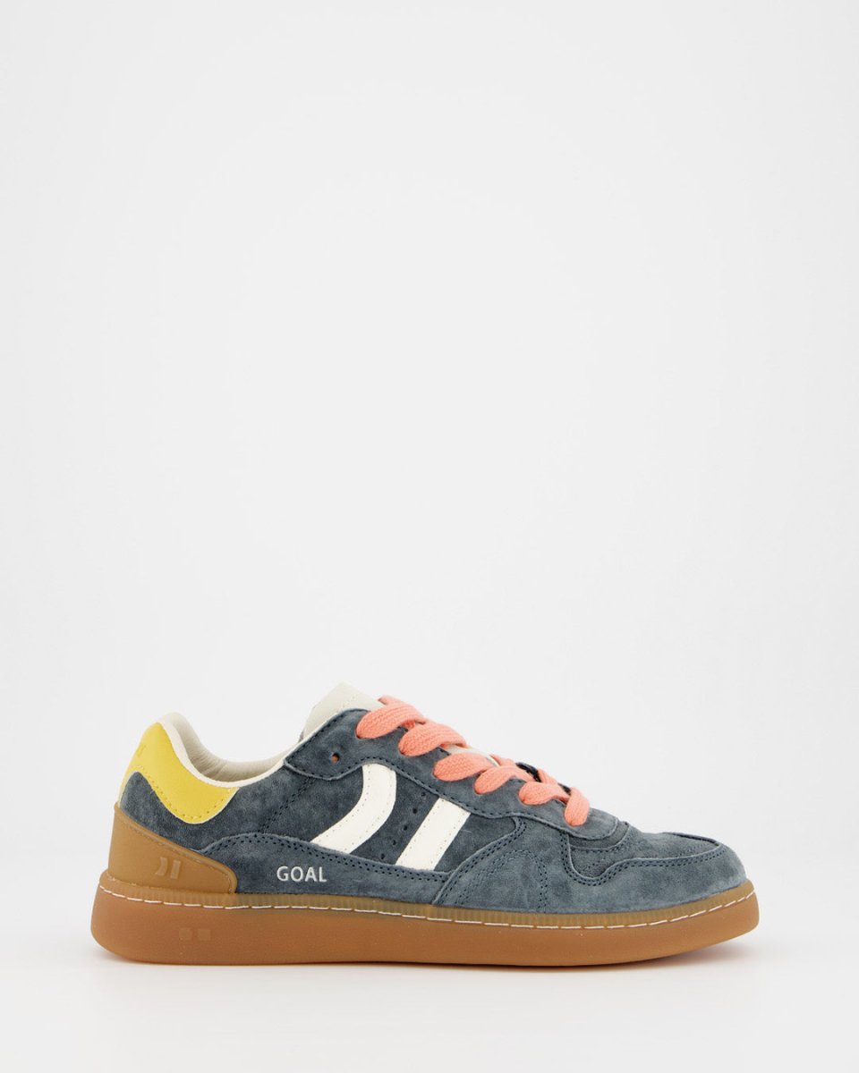 Coolway Goal Mens Blue Suede Sneakers Pink Laces Stripes Men’s EU 44 US 10 Coolway | Shoes | Coolway Goal Blue Sneakers Blue Teal Red  main image 3