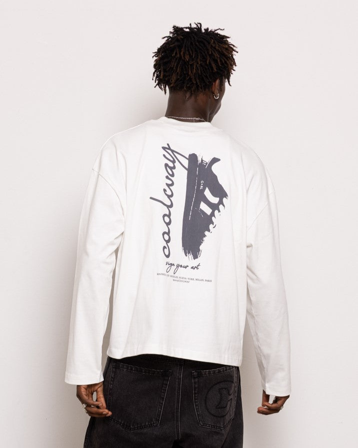 White long sleeve frame | Coolway Sneakers Brand