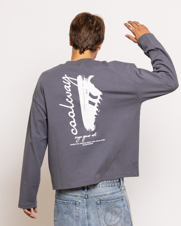 Frame grey long sleeve | Coolway Sneakers Brand