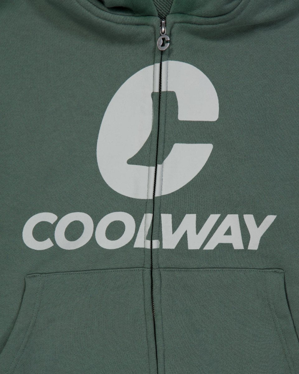 Green Zipped Hoodie