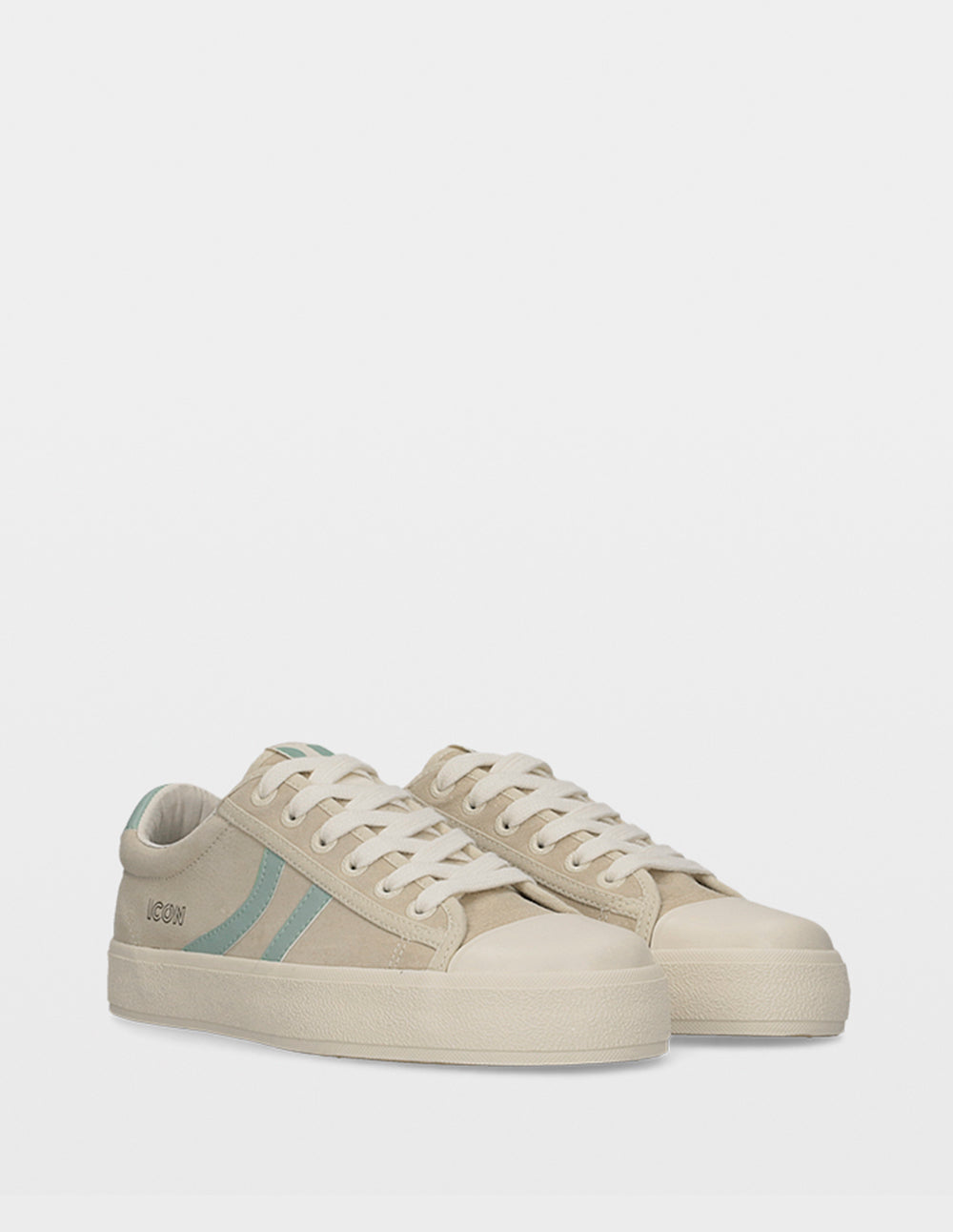 ICON-ONE BEIGE/SKY LEATHER MUJER