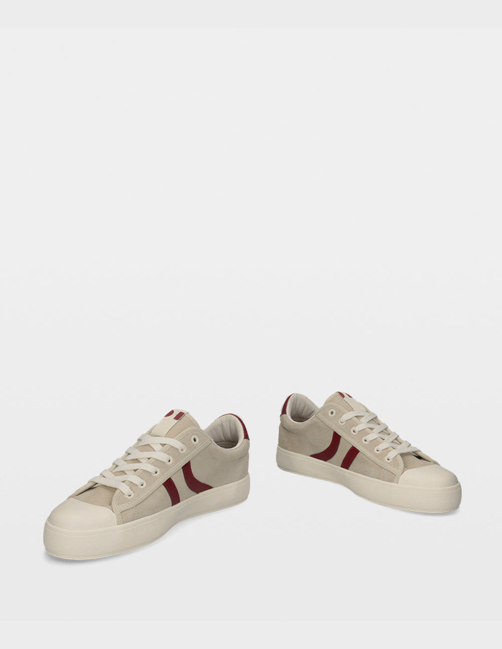 ICON-ONE BEIGE/BURGUNDY LEATHER MUJER
