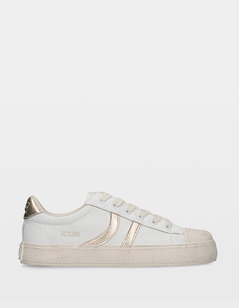 ICON-NOW WHITE/GOLD LEATHER MUJER