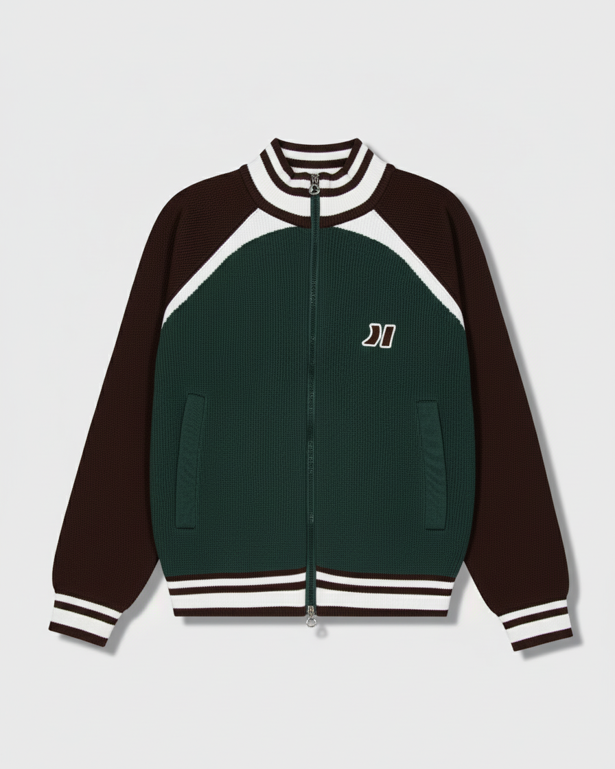 Basil Green Knit Zipper