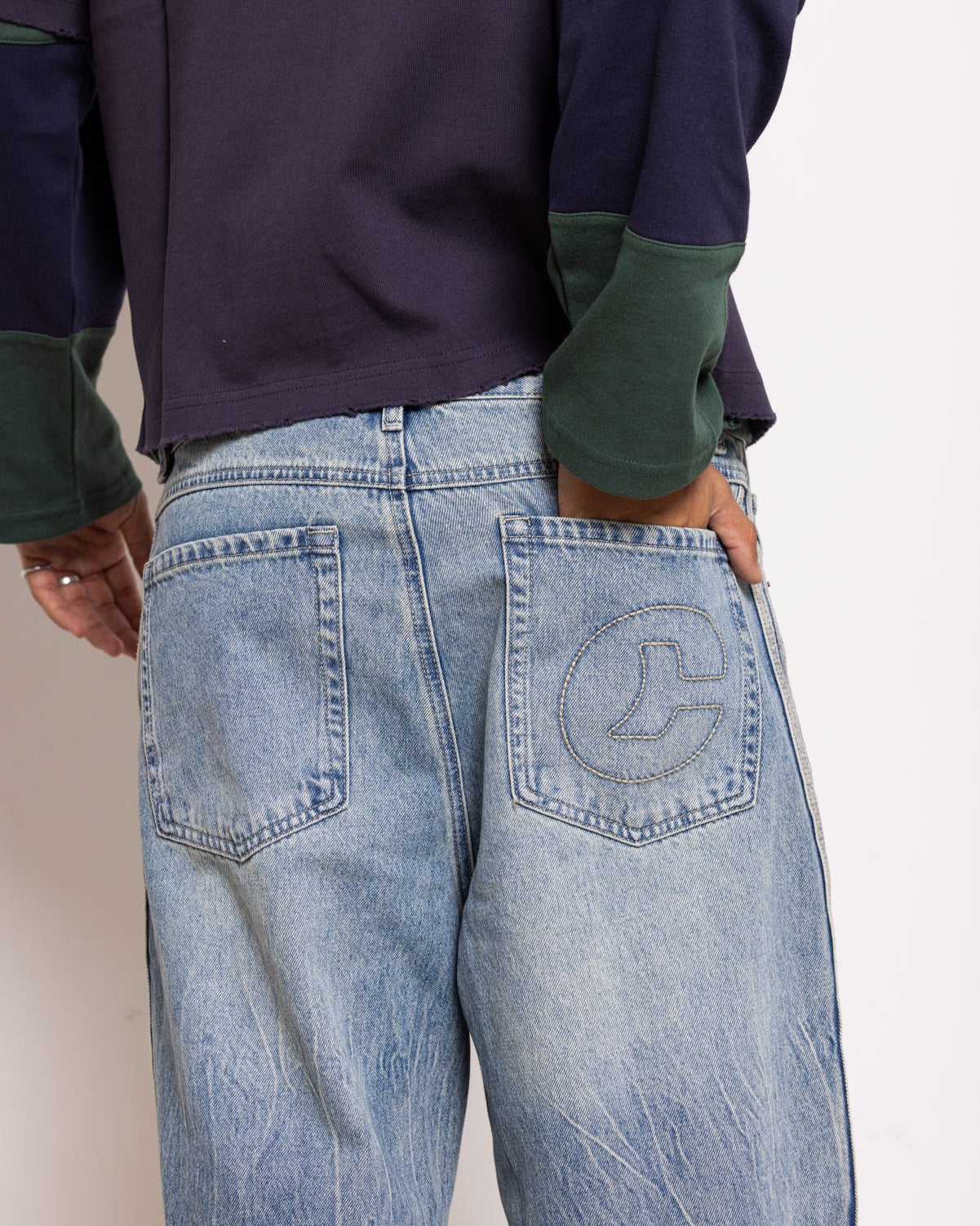 Loose Navy Jeans