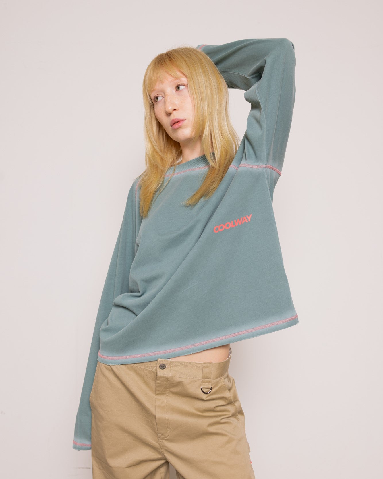 Split Aqua Long Sleeve