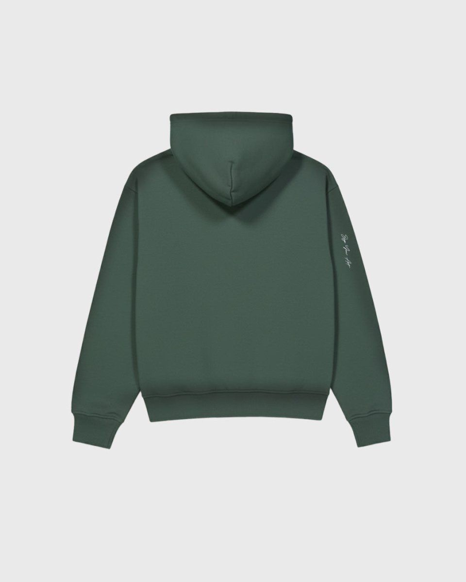 Break Green Zipped Hoodie