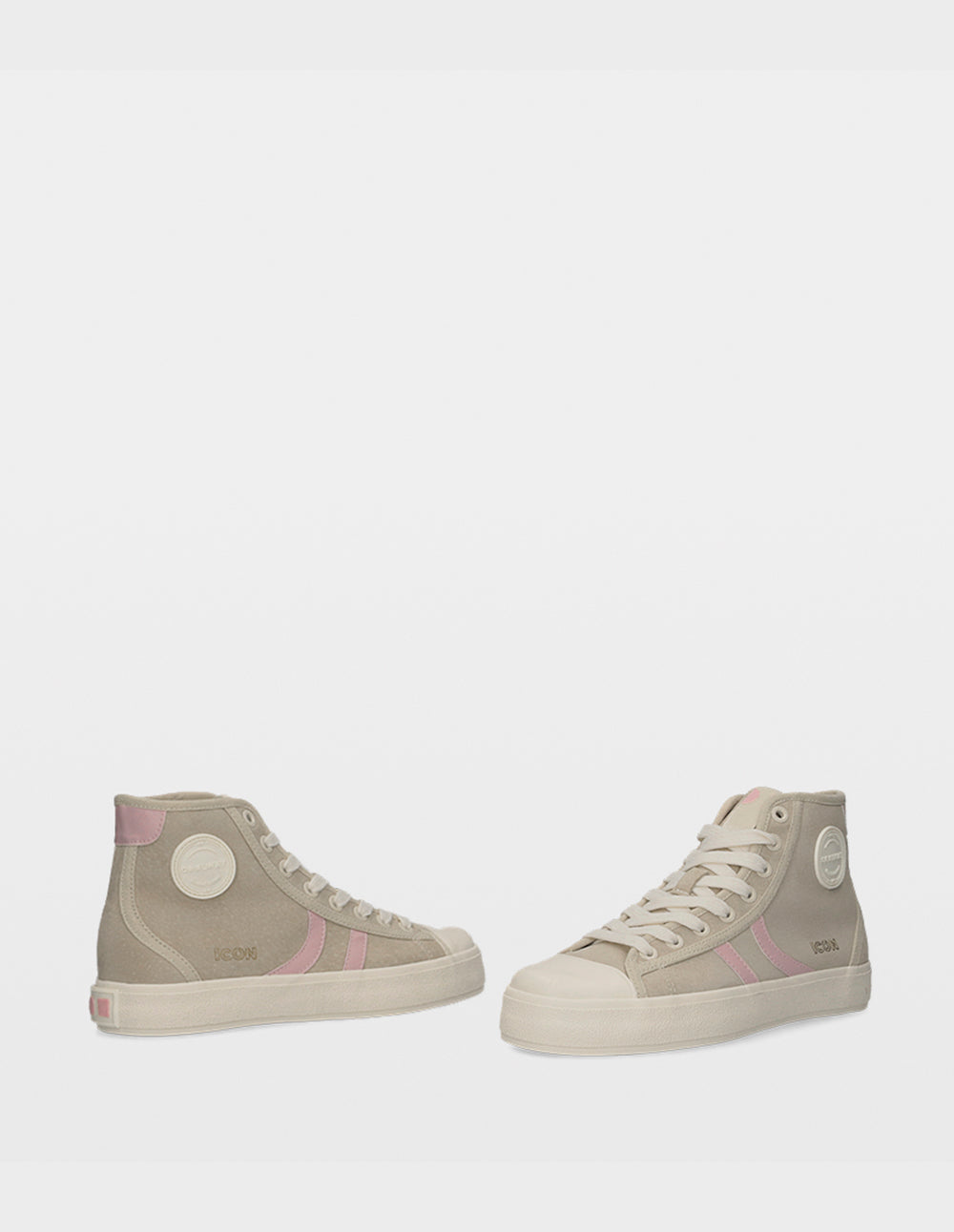ICON-HI BEIGE/PINK LEATHER MUJER
