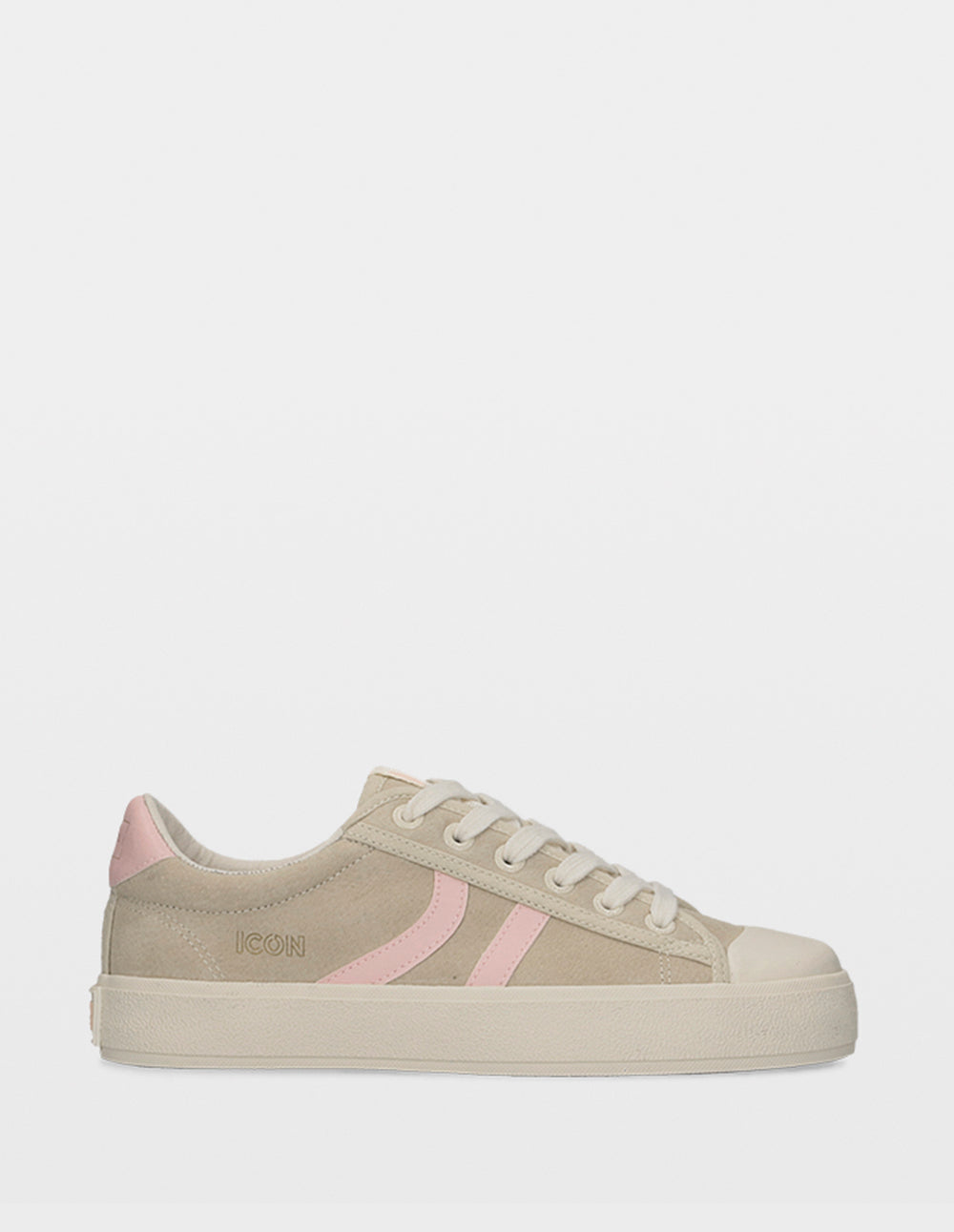 ICON-ONE BEIGE/PINK LEATHER WOMEN
