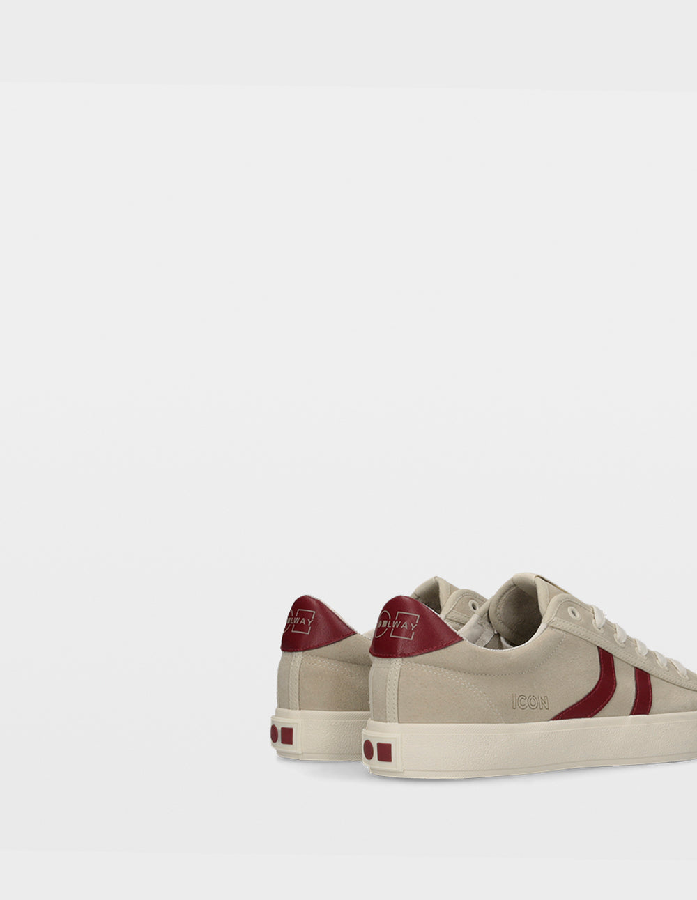 ICON-ONE BEIGE/BURGUNDY LEATHER HOMBRE