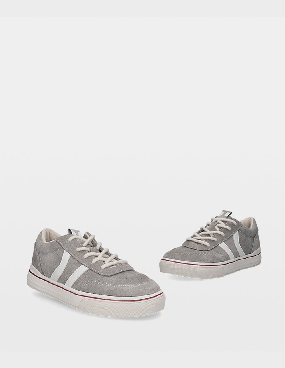 OLIE-LOW GREY LEATHER HOMBRE